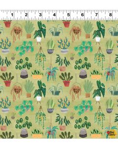 Homebodies: Plants Olive -- Clothworks y4668-24