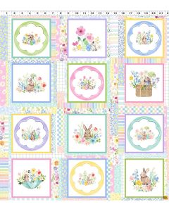Spring Cheer: Block Panel Multi Color -- Clothworks y4687-55 -- 2 yards remaining