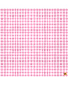 Spring Cheer: Gingham Pink -- Clothworks y4696-42 