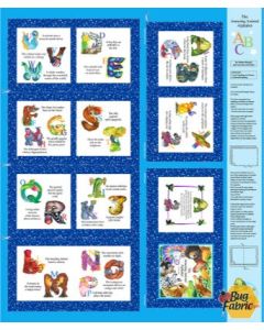 Amazing Alphabet: Alphabet Cloth Book Panel (1 yard) -- Clothworks y4754-90