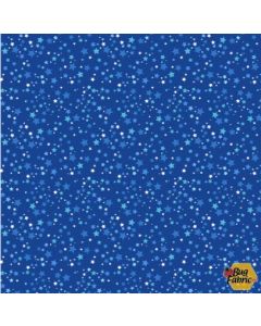 Amazing Alphabet: Stars Blue -- Clothworks y4758-90 blue