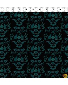 Emerald Hollow: Damask Black -- Clothworks y4827-3 