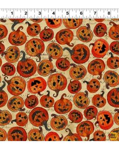 Emerald Hollow: Pumpkins Light Butter -- Clothworks y4828-58