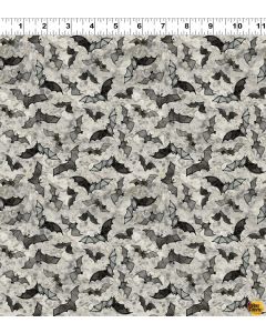 Emerald Hollow: Bats Mist Gray -- Clothworks y4835-116 