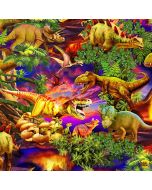 Dino Roars: Dinosaur Sunset -- Timeless Treasures Fabrics Michael-CD2407 sunset