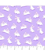 Busy Bunny Celebrations: Bunnies Purple -- Northcott/Patrick Lose Fabrics 10147-80 - 2 yards 12" remaining