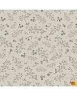 A Beautiful Day: Delicate Tossed Vines Beige/Navy - Henry Glass Fabrics 1097-47