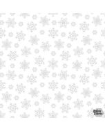 Morning Mist: White on White Snowflakes -- Blank Quilting 1907-01w