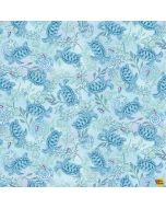 Salt & Sea: Sea Turtles Light Blue -- Henry Glass Fabrics 219-11 -- 2 yards 12" remaining