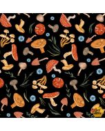 Forest Critters: Mushrooms Brown -- Blank Quilting 2331-39 brown