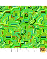 Gaming Zone: Gaming Circuit Board Green -- Northcott Fabrics 24575-74