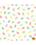 I'm All Ears: Tossed Jelly Beans - Blank Quilting 2465-01 white