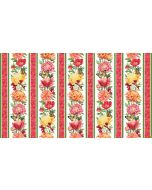 Morning Blossom: Border Stripe White Multi -- Northcott Fabrics 24918-10