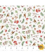 Woodland Adventures: Mushrooms Twigs -- Northcott Fabrics 25267-92 