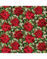 Cardinal Christmas: Poinsettia  -- Northcott Fabrics 25480-99 