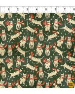 Christmas Cats: Scarf Cats  -- In The Beginning Fabrics 3chc1 - 2 yards 28" remaining