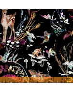 Deep Forest: Fawn Black -- Windham Fabrics 52990d-1