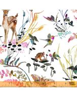 Deep Forest: Fawn White -- Windham Fabrics 52990d-2