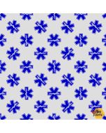 To The Rescue: EMT Star Silver -- Henry Glass Fabrics 534-90 silver
