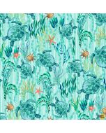 Deep Blue Sea: Turtles -- Studio E Fabrics 5795-76 aqua
