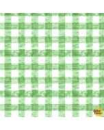 The Very Hungry Caterpillar Picnic: Green Gingham - Andover Fabrics A-180-g