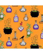 Hocus Pocus: Halloween Potions Pumpkin -- Andover Fabrics a-210-o