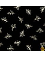 French Bee: Ink Bees -- Andover Fabrics a-9084-k2