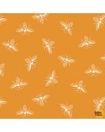 French Bee: Orange Peel Bees -- Andover Fabrics a-9084-o