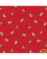 Bumble Bee: Red -- Andover Fabrics a-9715-r