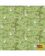 River Romp: Ducks in the Meadow -- Henry Glass Fabrics 864-66 green