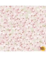 You Are Loved: Packed Floral Pink/Taupe -- Henry Glass 9812-22