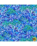 Coral Canyon: Coral  Marine Aqua -- Robert Kaufman Fabrics AQCD-19908-248
