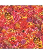 Coral Canyon: Fish and Coral Ember -- Robert Kaufman Fabrics AQCD-19910-285