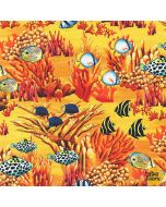 Coral Canyon: Fish Turkish Sea -- Robert Kaufman Fabrics AQCD-19911-311