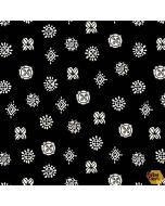 Kenya: Tribal Dot Black - Michael Miller Fabrics cx9992-blac-d