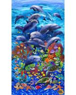 Jewels of the Sea: Jewels of the Sea Panel Aquamarine (2/3 yard) -- Michael Miller Fabrics dcx11121-aqma-d
