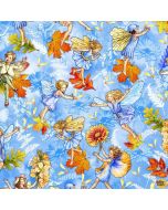 Flower Fairies of the Autumn: Autumn Fairy Flight Bluebell -- Michael Miller Fabrics DDC11523-BBEL-D