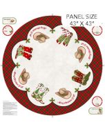 Howdy Christmas: Cowboy Christmas Tree Skirt Panel (approx 43" x 43") -- Northcott Fabrics 24611-11 