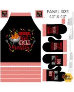 Smokin' Hot: BBQ Apron Panel (1.25 yards) -- Northcott Fabrics dp24801-99