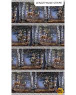 First Light Naturescapes:  Deer Border - Northcott Fabrics dp26761-95