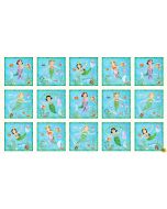 Little Mermaids: Mermaid Panel (Running yardage sold by 2/3 yard repeat) -- Elizabeth's Studio 17002 cream