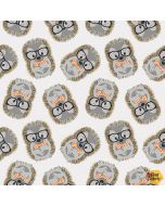 Wild and Free: Tossed Hedgehog Gray -- Henry Glass Fabrics 9566-91