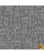 Science Fair: Chemistry Grey - Robert Kaufman srk-17929-12 grey