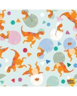 Rainbow Dino: Hatching Dinos Ice Blue -- Michael Miller Fabrics dc10041-icex-d