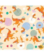 Rainbow Dino: Hatching Dinos Peach -- Michael Miller Fabrics dc10041-peac-d