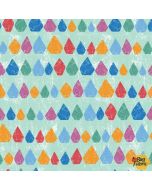 Rainbow Dino: Dino Scales Aqua -- Michael Miller Fabrics dc10044-aqua-d