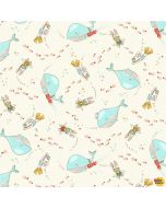 Make A Splash: A Whale of a Time Cream -- Michael Miller Fabrics dc9368-crem-d