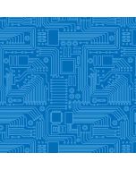 Stem Squad: Circuit Board Blue -- Michael Miller Fabrics dc9722-blue-d