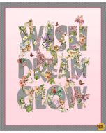 Songs of the Flower Fairies: Wish Dream Glow Panel (1 yard) -- Michael Miller Fabrics ddc9270-pink-d
