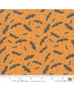 Ghouls Goodies: I Want To Suck Your Blood Bats Candy Orange -- Moda Fabric 20686-19  -- 1 yard 20" remaining 